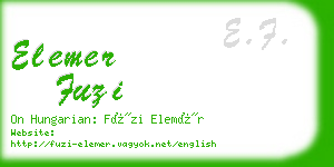 elemer fuzi business card